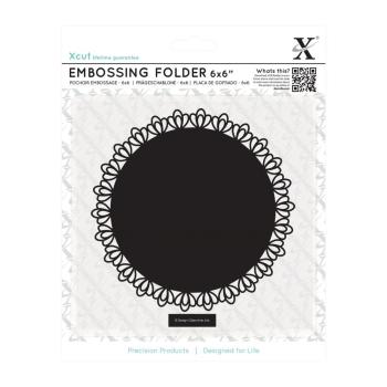 DoCrafts XCUT 6x6 Embossing Folder Filigree Circle #515166