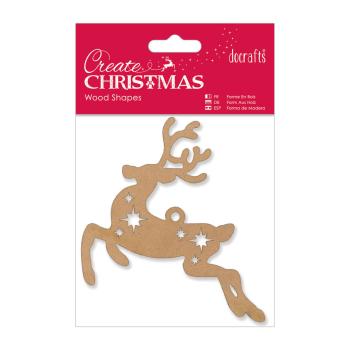Docrafts Create Christmas Wooden Shapes Reindeer PMA174906