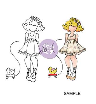 SALE  Prima Marketing - Doll Stamp Little Girl