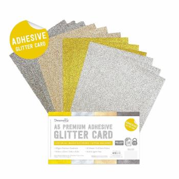 Dovecraft Adhesive Glitter Sheets A5 Metallic #46
