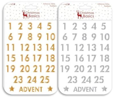 Dovecraft Christmas Basics Advent Numbers Stickers Set