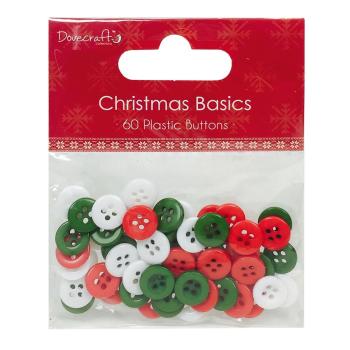 Dovecraft Christmas Basics Plastic Buttons #TN005