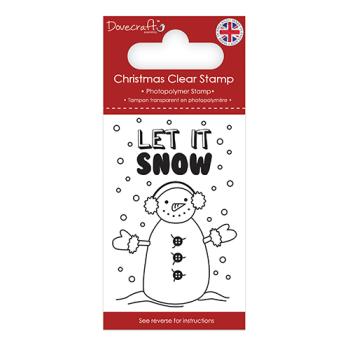 Dovecraft Christmas Clear Stamps Let It Snow #169