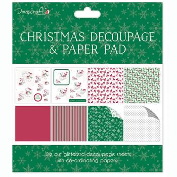 Dovecraft Christmas FSC Decoupage Paper Pad White Bears #003