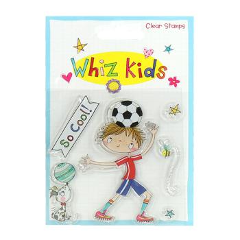 Dovecraft Whiz Kids Clear Stamp Footballer