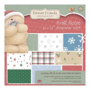 12 x12 Inch Designstax Christmas Kraft Notes Paper Pack