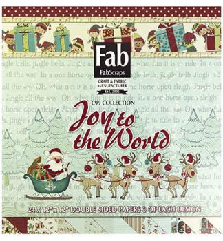 FabScraps 12X12 Paper Pad Joy to the World