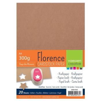 Florence A4 Cardstock Kraft #0102