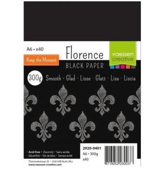 Florence A6 Paper Pack Black Smooth