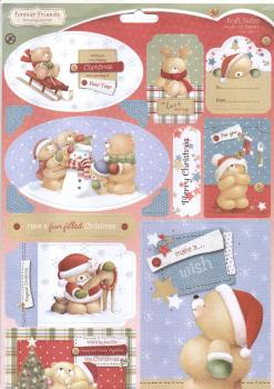 Forever Friends A4 Die-cut Toppers Kraft Notes Christmas Fun