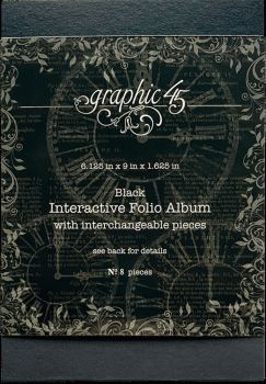 Graphic 45 Interactive Folio Album Black (4502565)