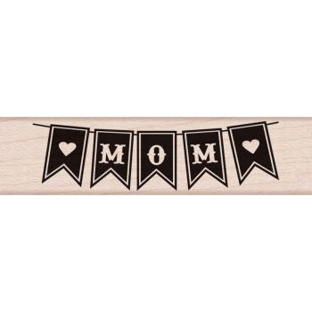 Hero Arts Mounted Rubber Stamp MOM Banner