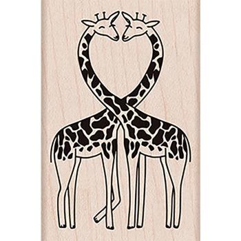 Hero Arts Mounted Rubber Stamp Loving Giraffes #6261