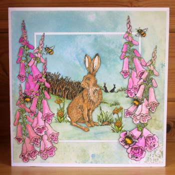 Hobby Art Clear Stamps Boxing Hares CS316D