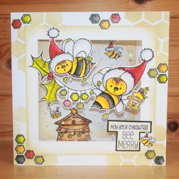 Hobby Art Clear Stamps Hap-Bee Christmas CS325D
