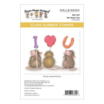 House Mouse Designs Cling Stamp We Heart You RSC-021