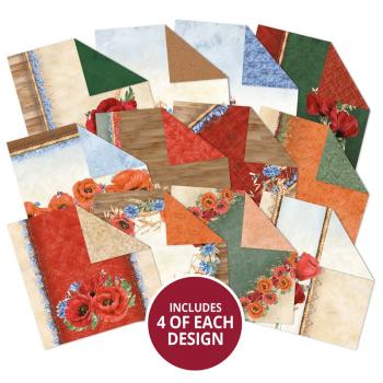 Hunkydory 8x8 Paper Pad Perfect Poppies