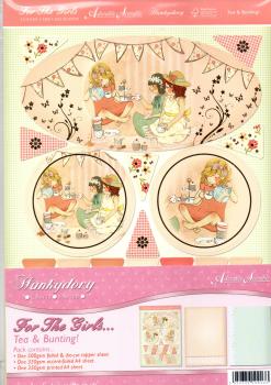 Hunkydory Crafts Tea & Bunting Luxury Topper Set