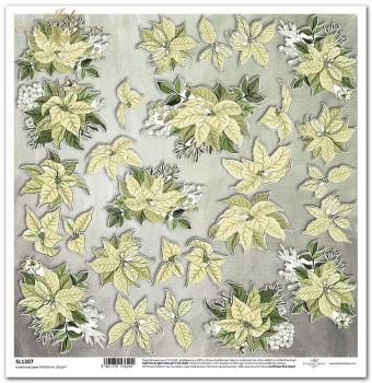 ITD Collection 12x12 Paper Sheet Poinsettia SL1207