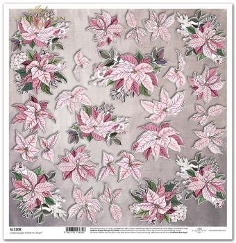 ITD Collection 12x12 Paper Sheet Poinsettia SL1208