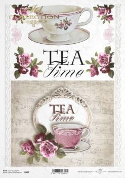 ITD Collection A4 Rice Paper Tea Time R0492