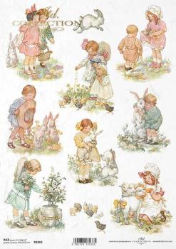 ITD Collection A4 Rice Paper Vintage Easter R1083