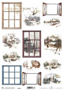 ITD Collection A4 Scrapbooking Paper Winter Scenes TAG0070