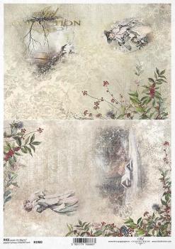 ITD A4 Rice Paper Victorian Christmas #1900