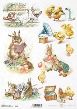 ITD A4 Rice Paper Vintage Easter #842