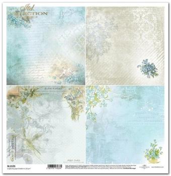 ITD Collection 12x12 Paper Pad Flower Post Forget Me Not #45