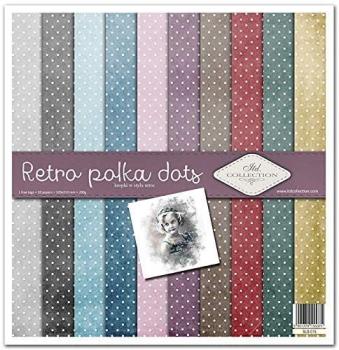ITD Collection 12x12 Paper Pad Retro Polka Dots
