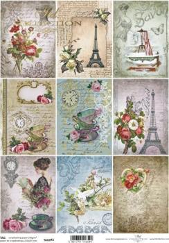 ITD Collection A4 Scrapbooking Paper Retro #0042