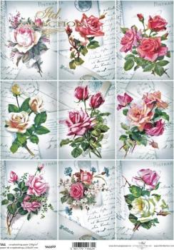 ITD Collection A4 Scrapbooking Paper Roses #0050