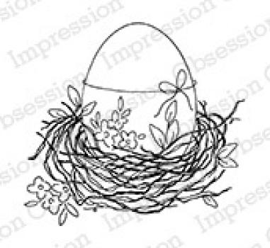 Impression Obsession Cling Stamp Happily Nested
