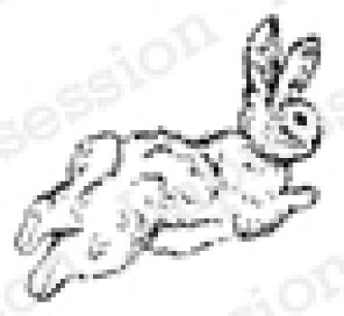 Impression Obsession Cling Stamp Leaping Bunny