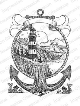 Impression Obsession Cling Stamp Lighthouse Anchor