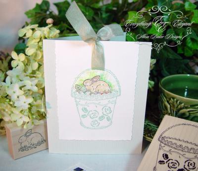 Impression Obsession Cling Stamp Spring Bunny