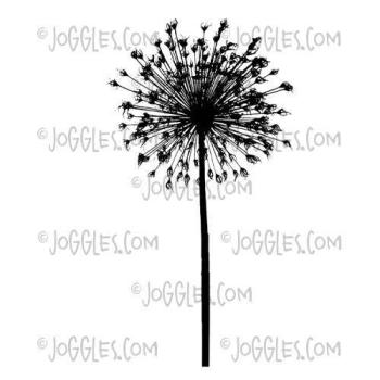Joggles Cling Mounted Stamp Skeleton Flower #2