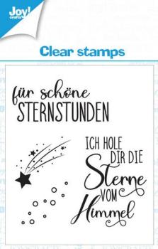 Joy Crafts Clear Stamp Sterne Text DE #0567