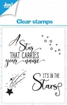Joy Crafts Clear Stamp Sterne Text EN #0571