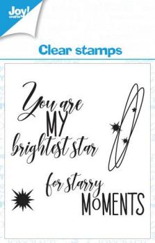 Joy Crafts Clear Stamp Sterne Text EN #0572
