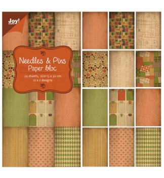 Joy!Crafts 15x30cm Paper Block Needles & Pins #6011/0317