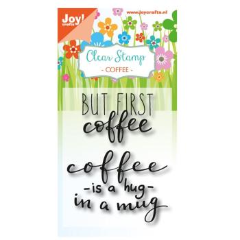 JoyCrafts Clear Stamp Coffee Text Hug in a mug #6410/0474
