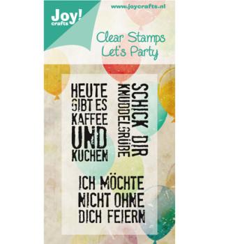 Joy!Crafts Clear Stamp Let's Party (Deutsche Texte) #0358