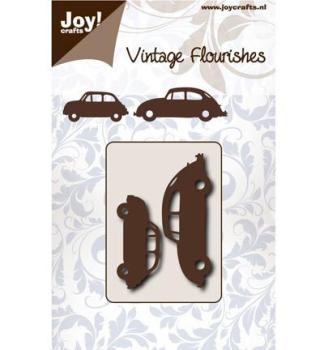 JoyCrafts Vintage Flourishes Fiat and VW Beetle