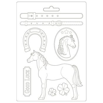 Stamperia A4 Soft Mould Standing Horse #500