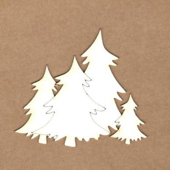 KORA Projects Chipboard Christmas Trees #2281