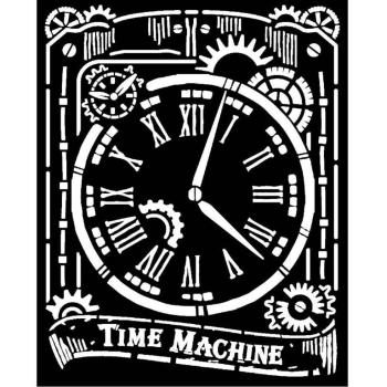 Stamperia Media Stencil Voyages Fantastiques Clock KSTD071