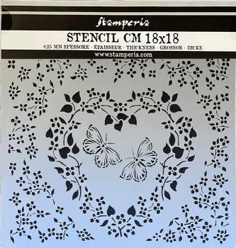 KSTDQ85 * Stamperia Stencil Sunflower Art Move and Live Heart
