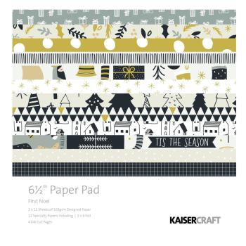 Kaisercraft 6.5 x 6.5 Inches Paper Pad First Noel #PP1053